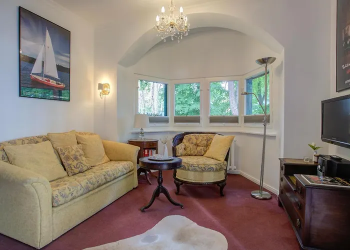 شقة Strandvilla Hubertus - Mit Parkplatz Wlan Kueche Garten Grillplatz Waldbaden بولتينهاجين